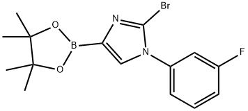 2-bromo-1-(3-fluorophenyl)-4-(4,4,5,5-tetramethyl-1,3,2-dioxaborolan-2-yl)-1H-imidazole Structure