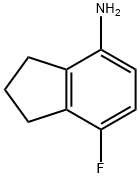7-fluoro-2,3-dihydro-1H-inden-4-amine hydrochloride Structure
