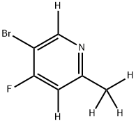 5-bromo-4-fluoro-2-(methyl-d3)pyridine-3,6-d2 구조식 이미지