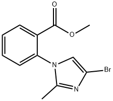 methyl 2-(4-bromo-2-methyl-1H-imidazol-1-yl)benzoate Structure