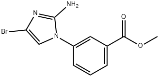 methyl 3-(2-amino-4-bromo-1H-imidazol-1-yl)benzoate Structure