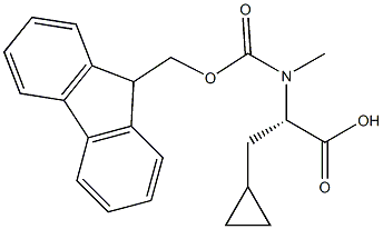 (2S)-3-cyclopropyl-2-[9H-fluoren-9-ylmethoxycarbonyl(methyl)amino]propanoic acid Structure