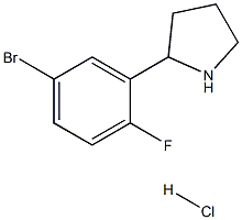 2-(5-BROMO-2-FLUOROPHENYL)PYRROLIDINE HYDROCHLORIDE Structure