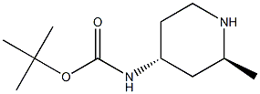 (2S,4R)-(2-Methyl-piperidin-4-yl)-carbamic acid tert-butyl ester Structure