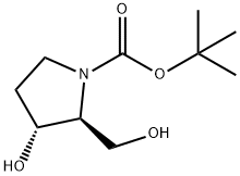 Trans-3-Hydroxy-2-hydroxymethyl-pyrrolidine-1-carboxylic acid tert-butyl ester Structure