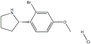 (2S)-2-(2-BROMO-4-METHOXYPHENYL)PYRROLIDINE HYDROCHLORIDE Structure