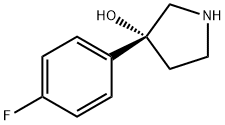 3-Pyrrolidinol, 3-(4-fluorophenyl)-, (3R)- Structure