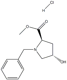 (2R,4S)1-Benzyl-4-Hydroxy-pyrrolidine-2-carboxylic acid methyl ester hydrochloride Structure