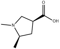 3-Pyrrolidinecarboxylic acid, 1,5-dimethyl-, (3S,5R)- Structure