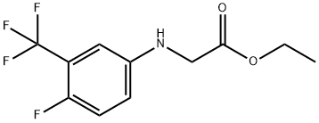 ethyl 2-[4-fluoro-3-(trifluoromethyl)anilino]acetate 구조식 이미지