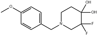 3,3-difluoro-1-(4-methoxybenzyl)piperidin-4-one hydrate Structure