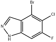 1H-Indazole, 4-bromo-5-chloro-6-fluoro- Structure