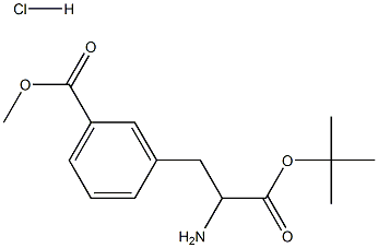 3-(2-Amino-2-tert-butoxycarbonyl-ethyl)-benzoic acid methyl ester hydrochloride Structure