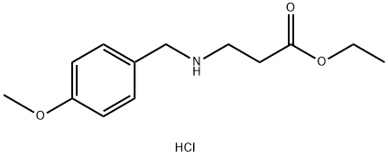 ethyl 3-((4-methoxybenzyl)amino)propanoate hydrochloride Structure