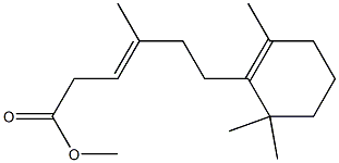 3-Hexenoic acid, 4-methyl-6-(2,6,6-trimethyl-1-cyclohexen-1-yl)-, methyl ester, (3E)- Structure