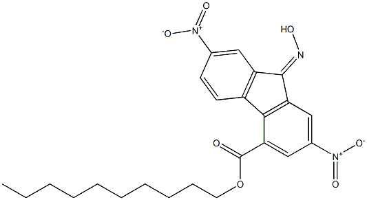 decyl 9-hydroxyimino-2,7-dinitro-9H-fluorene-4-carboxylate Structure