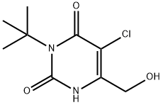 2,4(1H,3H)-Pyrimidinedione, 5-chloro-3-(1,1-dimethylethyl)-6-(hydroxymethyl)- Structure