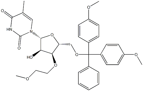 5'-O-(4,4'-Dimethoxy trityl)-3'-O-(2-methoxyethyl)-5-methyluridine Structure
