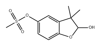 2,5-Benzofurandiol, 2,3-dihydro-3,3-dimethyl-, 5-methanesulfonate Structure