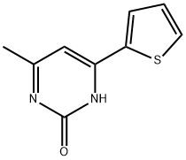 2-Hydroxy-4-(2-thienyl)-6-methylpyrimidine 구조식 이미지