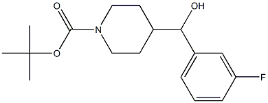 tert-butyl 4-((3-fluorophenyl)(hydroxy)methyl)piperidine-1-carboxylate Structure