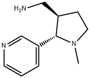 3-Pyrrolidinemethanamine, 1-methyl-2-(3-pyridinyl)-, (2S,3R)- Structure