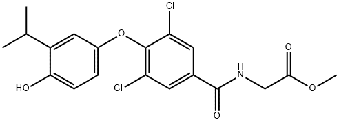 methyl 2-(3,5-dichloro-4-(4-hydroxy-3-isopropylphenoxy)benzamido)acetate Structure