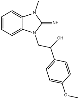 2-(2-imino-3-methyl-2,3-dihydro-1H-benzimidazol-1-yl)-1-(4-methoxyphenyl)ethanol Structure