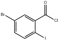 Benzoyl chloride, 5-bromo-2-iodo- 구조식 이미지