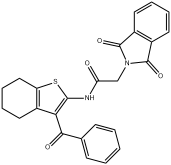 N-(3-Benzoyl-4,5,6,7-tetrahydrobenzo[b]thiophen-2-yl)-2-(1,3-dioxo-1,3-dihydroisoindol-2-yl)acetamide Structure