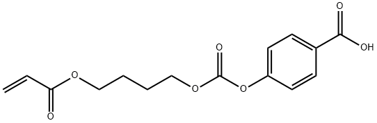 4-({[4-(acryloyloxy)butoxy]carbonyl}oxy)benzoic acid 구조식 이미지