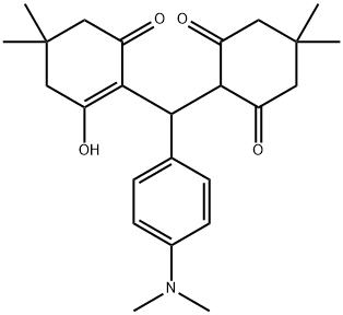 2-[[4-(dimethylamino)phenyl](2-hydroxy-4,4-dimethyl-6-oxo-1-cyclohexen-1-yl)methyl]-5,5-dimethyl-1,3-cyclohexanedione Structure