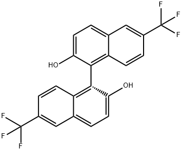 [1,1'-Binaphthalene]-2,2'-diol, 6,6'-bis(trifluoromethyl)-, (1R)- (9CI) Structure