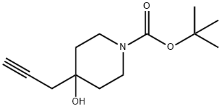 1-Piperidinecarboxylic acid, 4-hydroxy-4-(2-propyn-1-yl)-, 1,1-dimethylethyl ester Structure