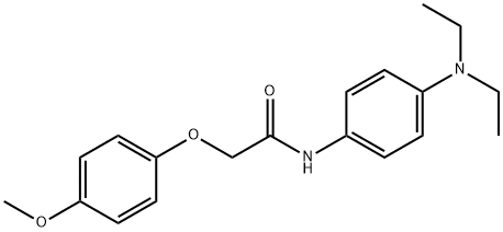 N-[4-(diethylamino)phenyl]-2-{[4-(methyloxy)phenyl]oxy}acetamide Structure