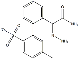 2-[2-(aminocarbonyl)carbohydrazonoyl]phenyl 4-methylbenzenesulfonate 구조식 이미지