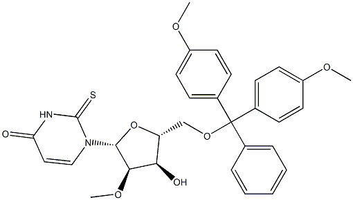 5'-O-(4,4'-Dimethoxytrityl)-2'-O-methyl-2-thiouridine 구조식 이미지