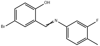 4-bromo-2-{[(3-fluoro-4-methylphenyl)imino]methyl}phenol 구조식 이미지