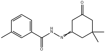 N'-(3,3-dimethyl-5-oxocyclohexylidene)-3-methylbenzohydrazide 구조식 이미지