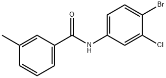 N-(4-bromo-3-chlorophenyl)-3-methylbenzamide 구조식 이미지