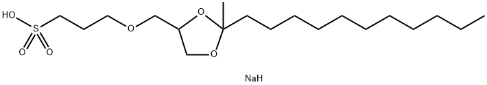 sodium 3-[(2-methyl-2-undecyl-1,3-dioxolan-4-yl)methoxy]-1-propanesulfonate Structure