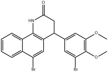 6-bromo-4-(3-bromo-4,5-dimethoxyphenyl)-3,4-dihydrobenzo[h]quinolin-2(1H)-one 구조식 이미지