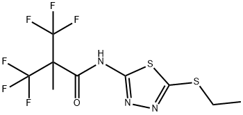 N-[5-(ethylsulfanyl)-1,3,4-thiadiazol-2-yl]-3,3,3-trifluoro-2-methyl-2-(trifluoromethyl)propanamide Structure