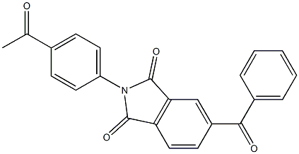 2-(4-acetylphenyl)-5-benzoyl-1H-isoindole-1,3(2H)-dione 구조식 이미지