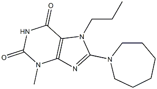 8-(1-azepanyl)-3-methyl-7-propyl-3,7-dihydro-1H-purine-2,6-dione 구조식 이미지