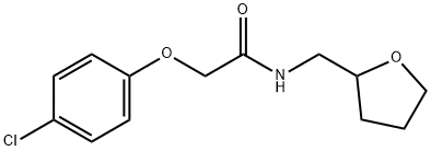 2-(4-chlorophenoxy)-N-(tetrahydro-2-furanylmethyl)acetamide Structure