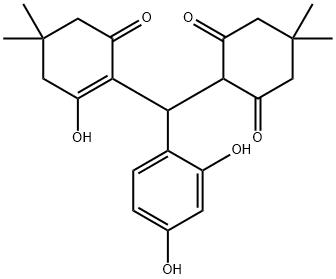 2-[(2,4-dihydroxyphenyl)(2-hydroxy-4,4-dimethyl-6-oxo-1-cyclohexen-1-yl)methyl]-5,5-dimethyl-1,3-cyclohexanedione Structure