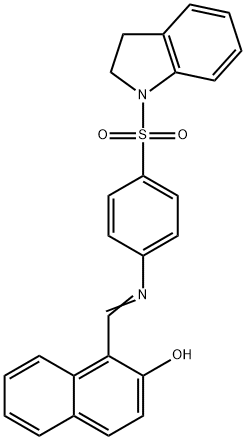 1-({[4-(2,3-dihydro-1H-indol-1-ylsulfonyl)phenyl]imino}methyl)-2-naphthol Structure