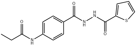 N-(4-{[2-(2-thienylcarbonyl)hydrazino]carbonyl}phenyl)propanamide Structure