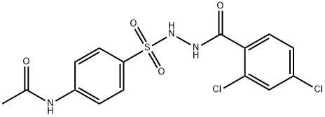 N-(4-{[2-(2,4-dichlorobenzoyl)hydrazino]sulfonyl}phenyl)acetamide 구조식 이미지